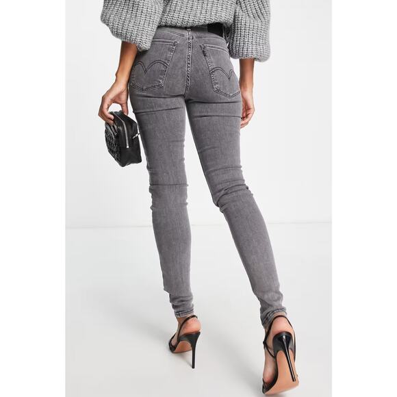Levi’s Women's Mile High Super Skinny Jeans Strech Gray Wash Size 26 - Picture 5 of 16
